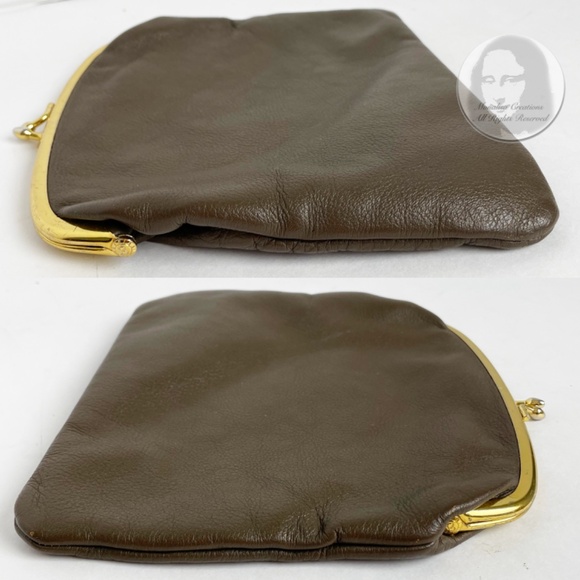 Bonnie Cashin for Coach Foldover Purse 60s Cashin Carry Mocha Leather Rare - Picture 6 of 10